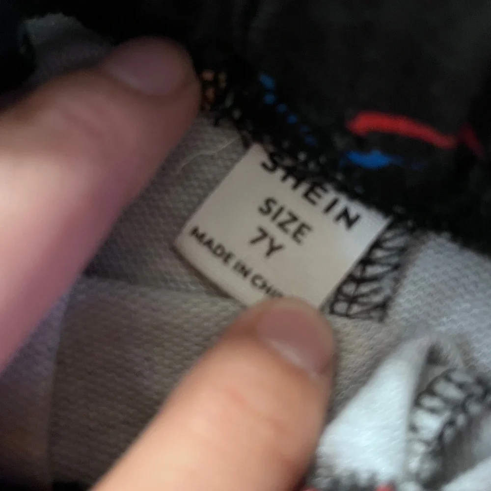 Kids Shein Dinosaur Shorts Size 7Y Black Neon‎ Graphic Print Elastic Waist - Picture 2 of 3